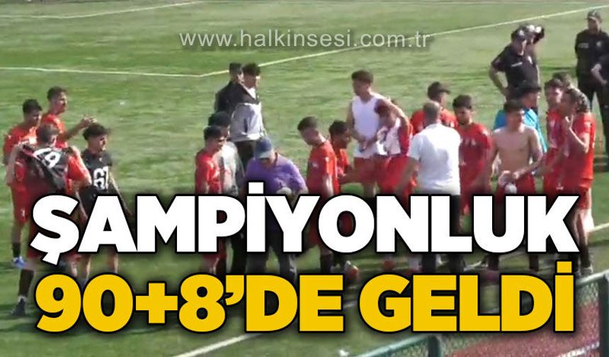 Şampiyonluk 90+8'de geldi..