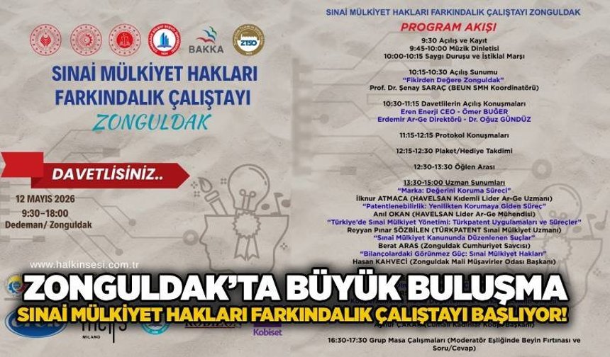 Zonguldak’ta büyük buluşma: Sınai Mülkiyet Hakları Farkındalık çalıştayı başlıyor!