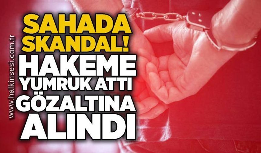 Sahada skandal! Hakeme yumruk attı, gözaltına alındı