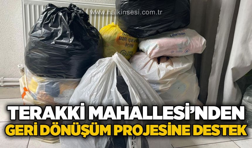 Terakki Mahallesi'nden geri dönüşüm projesine destek!