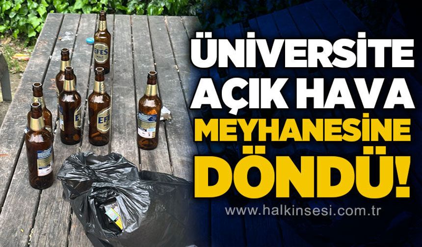 Üniversite açık hava meyhanesine döndü