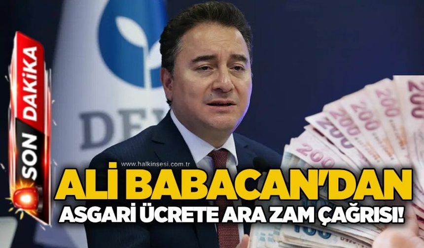 Ali Babacan'dan asgari ücrete ara zam çağrısı!