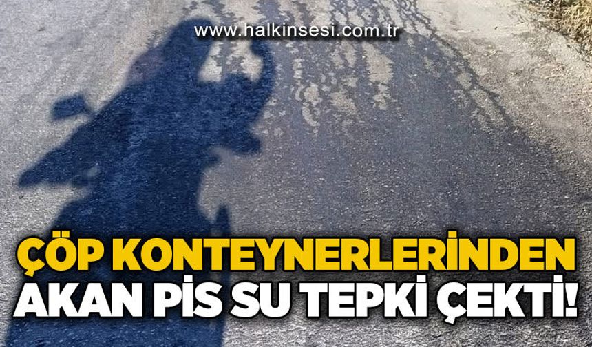 Çöp konteynırlarından akan pis su tepki çekti
