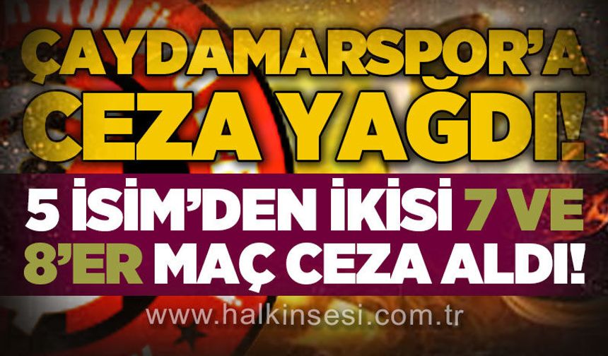 Çaydamarspor’a ceza yağdı.. 5 İsimden 2’si 7 ve 8'er maç ceza aldı!