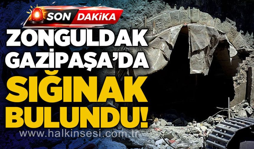 Zonguldak Gazipaşa'da sığınak bulundu!