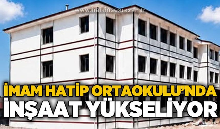 Alaplı İmam Hatip Ortaokulu inşaatı hızla yükseliyor