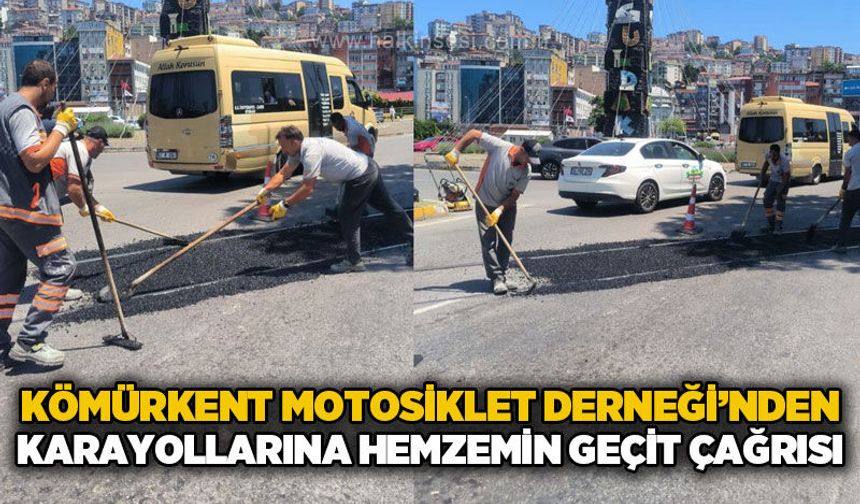 Kömürkent Motosiklet Derneği’nden hemzemin geçitler için Karayolları'na çağrı