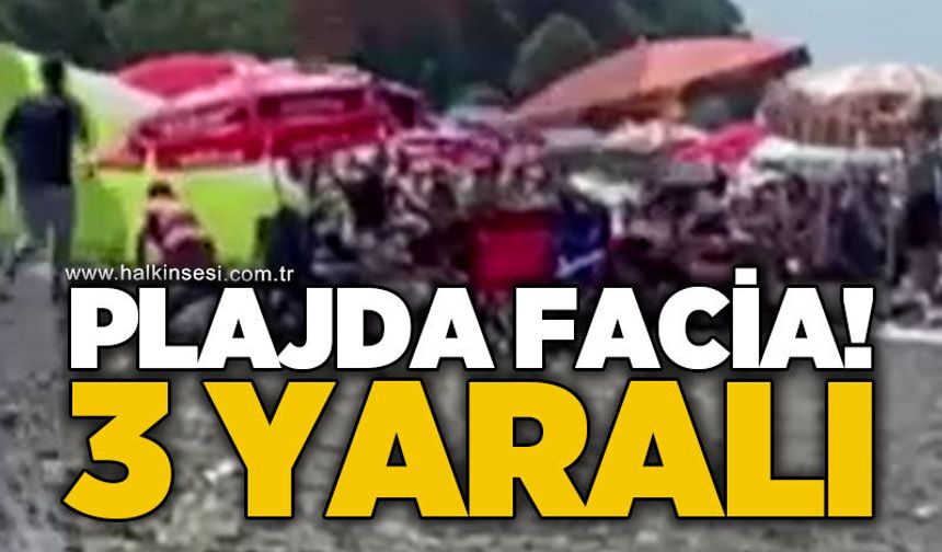Plajda facia: 3 kişi yaralandı!