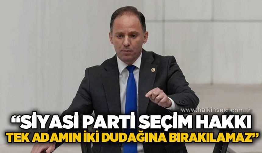 Deniz Yavuzyılmaz: “Siyasi partilerin seçim hakkı tek adamın iki dudağına bırakılamaz"