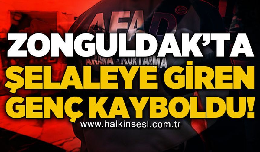 Zonguldak'ta şelaleye giren genç kayboldu!