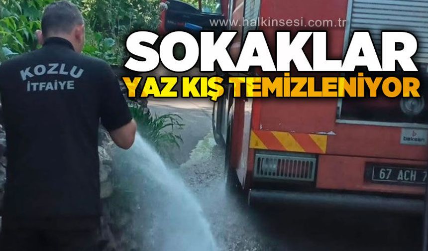 Sokaklar yaz kış temizleniyor