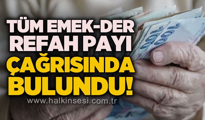 TÜM EMEK-DER'den refah payı çağrısı: "Artık bir tercih değil, zorunluluk"