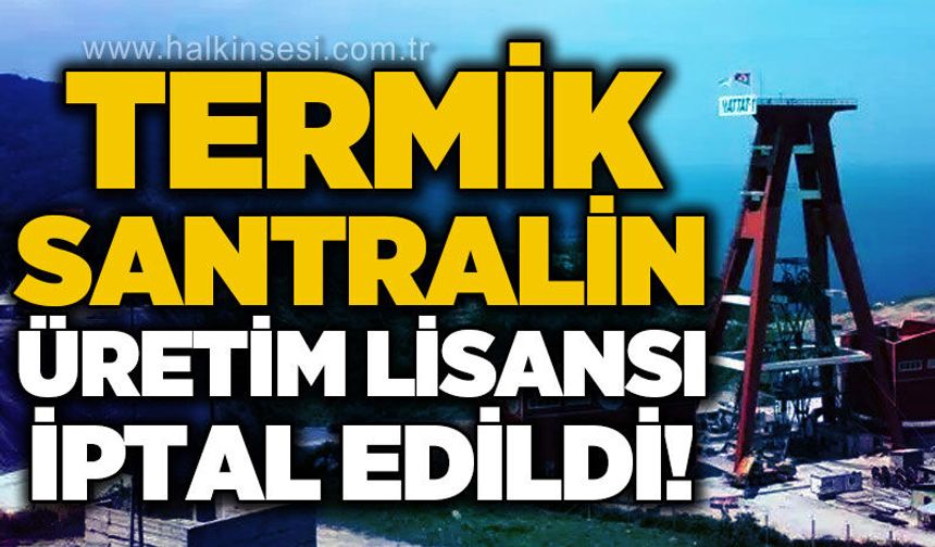 Termik Santralin üretim lisansı iptal edildi!