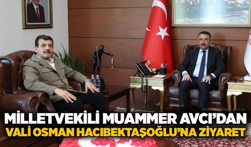 Milletvekili Muammer Avcı’dan Vali Osman Hacıbektaşoğlu’na ziyaret