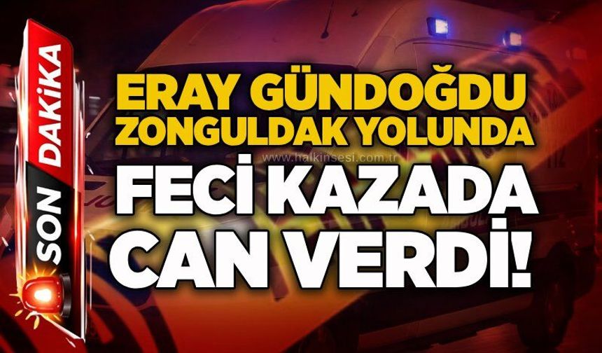 Eray Gündoğdu Zonguldak yolunda feci kazada can verdi!