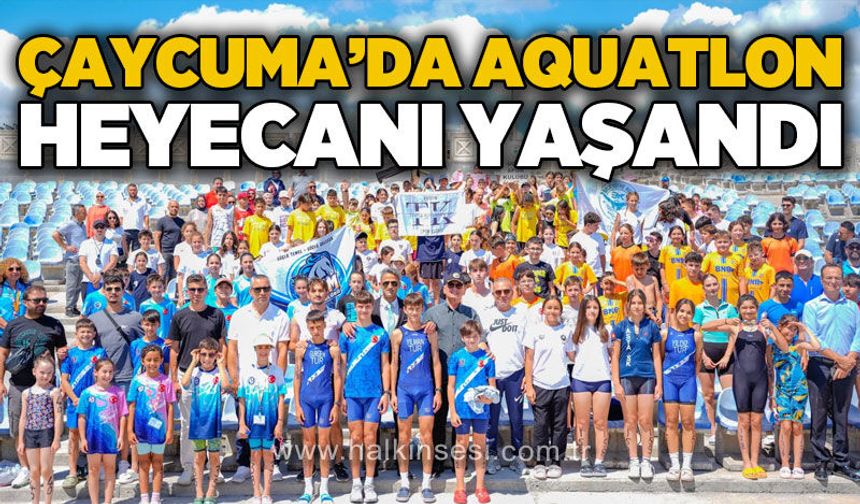 Çaycuma'da Aquatlon heyecanı yaşandı