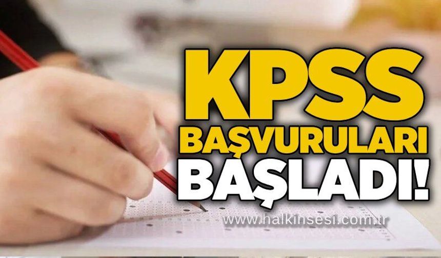KPSS  başvuruları başladı!
