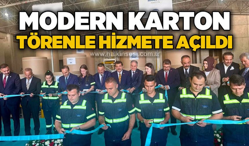 Zonguldak'ta Modern Karton Fabrikası törenle açıldı