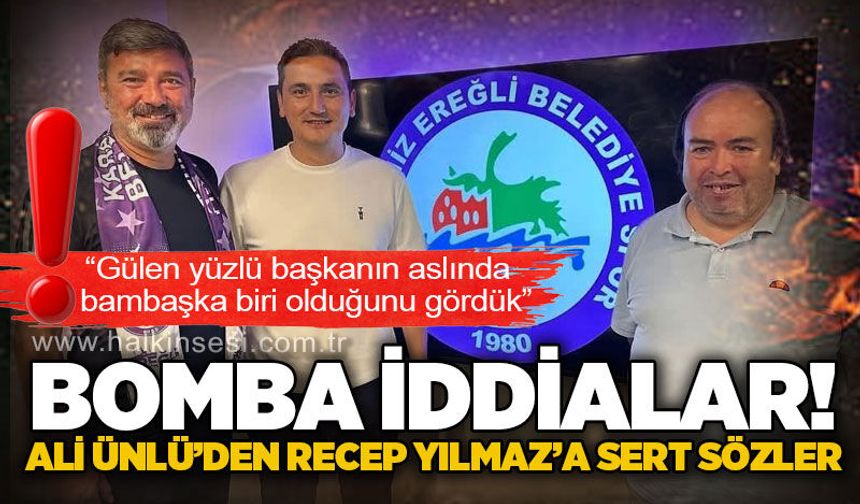 Bomba İddialar! Ali Ünlü'den Recep Yılmaz’a sert sözler: “Gülen yüzlü başkanın aslında bambaşka biri olduğunu gördük”