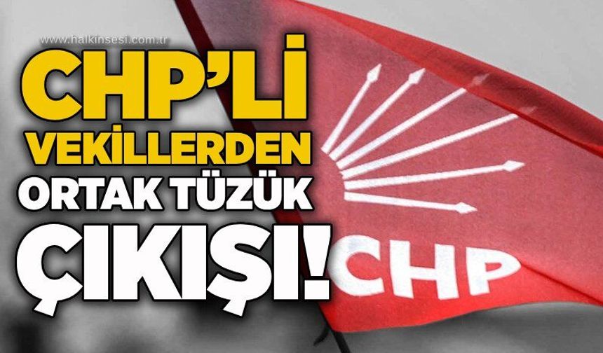 CHP’li Vekillerden ortak tüzük çıkışı!