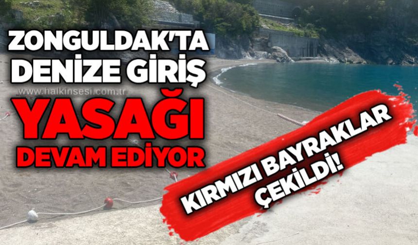 Zonguldak'ta denize giriş yasağı devam ediyor: Kırmızı bayraklar çekildi!