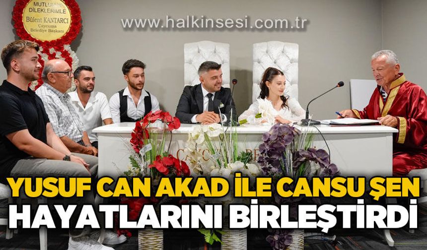 Çaycuma Belediyesi'nde mutlu gün: Yusuf Can Akad ile Cansu Şen hayatlarını birleştirdi
