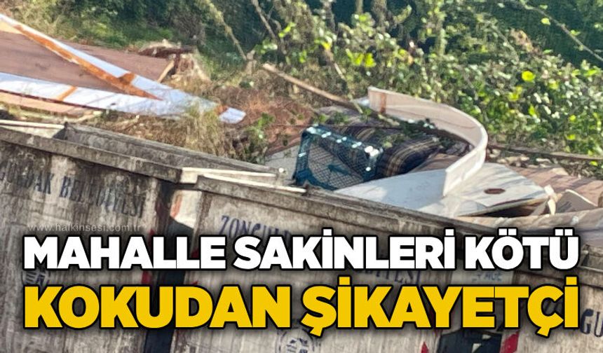 Mahalle sakinleri kötü kokudan şikayetçi