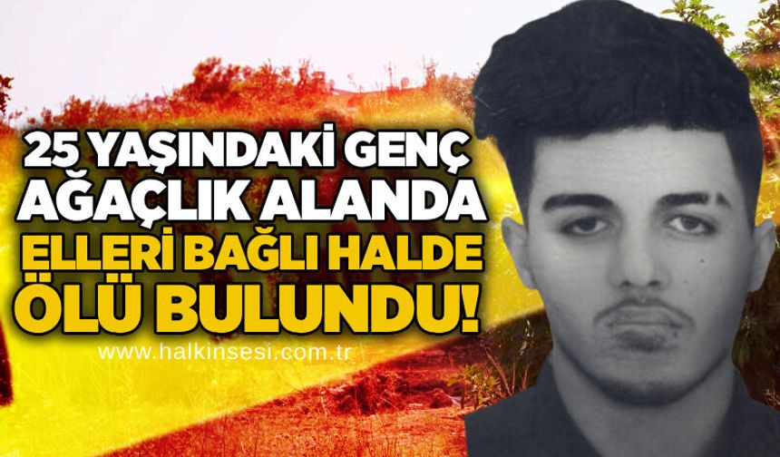25 yaşındaki genç ağaçlık alanda elleri bağlı halde ölü bulundu!