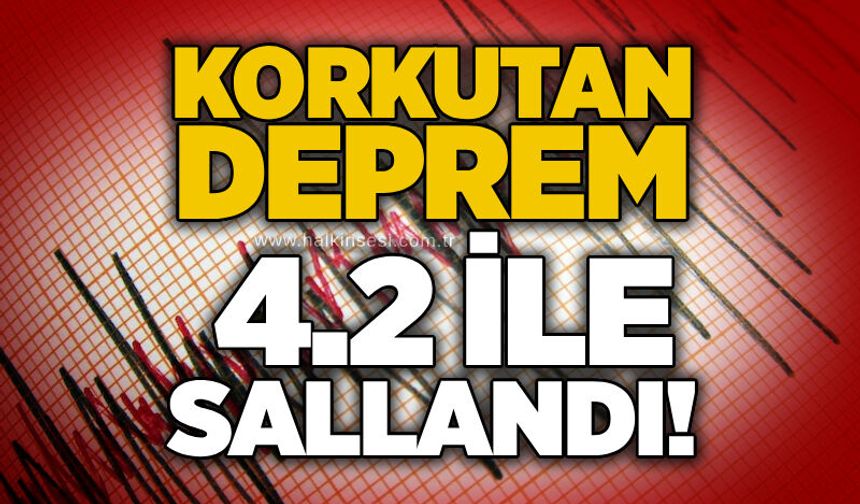 Korkutan deprem: 4.2 ile sallandı!