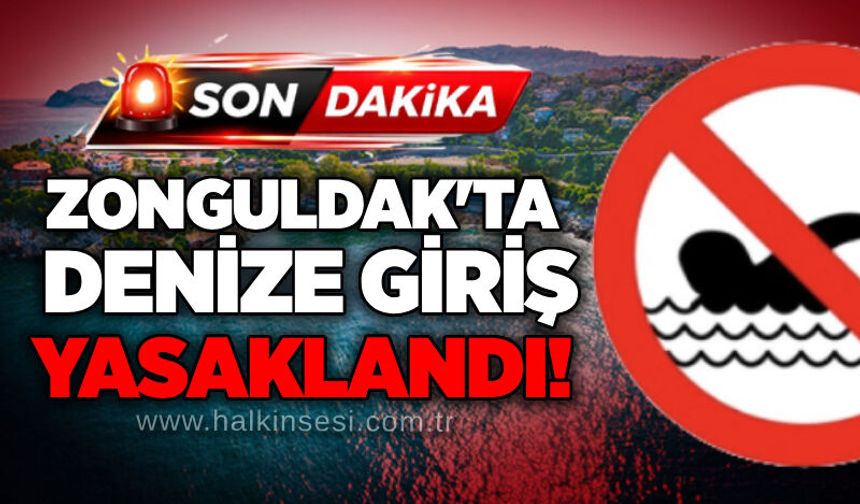 Zonguldak'ta denize giriş yasaklandı!