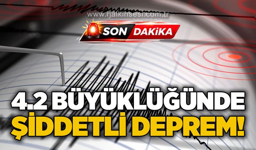 4.2 büyüklüğünde şiddetli deprem!