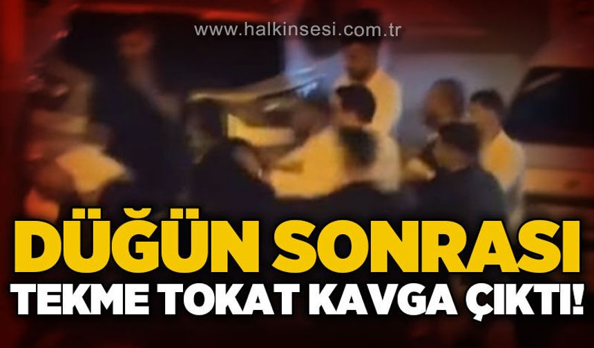 Düğün sonrası iki grup arasında tekme tokat kavga çıktı!