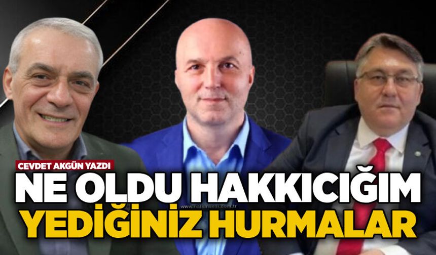 Ne oldu Hakkıcığım… Yediğiniz hurmalar…