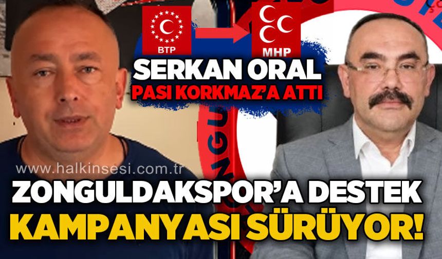 Zonguldakspor’a destek kampanyası sürüyor: Serkan Oral pası Orhan Korkmaz’a attı
