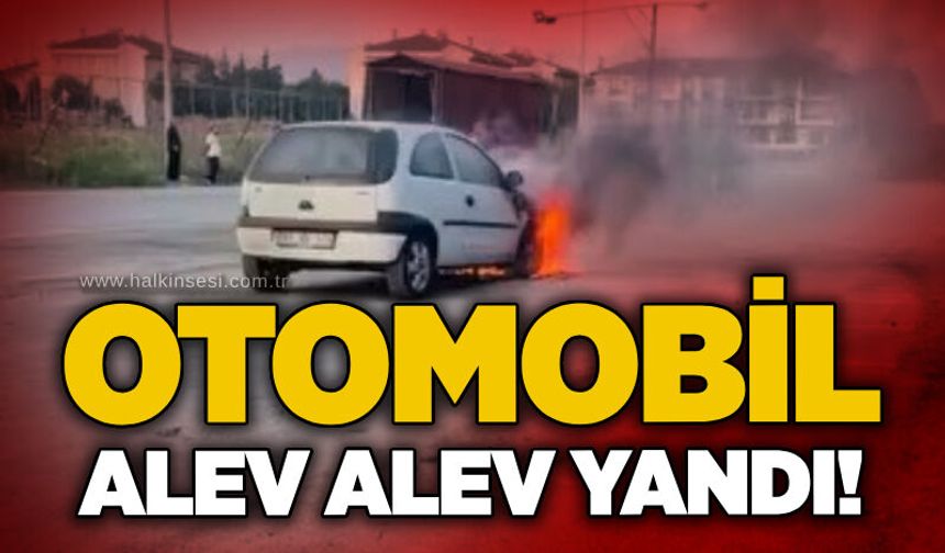 Otomobil alev alev yandı!