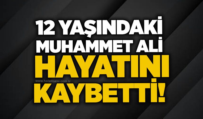 12 yaşındaki Muhammet Ali hayatını kaybetti!