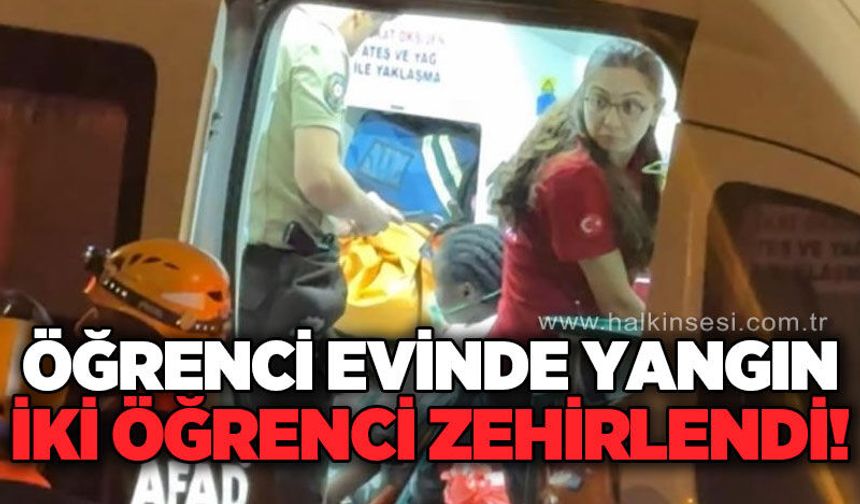 Yabancı öğrencilerin kaldığı dairede yangın: 2 öğrenci dumandan etkilendi