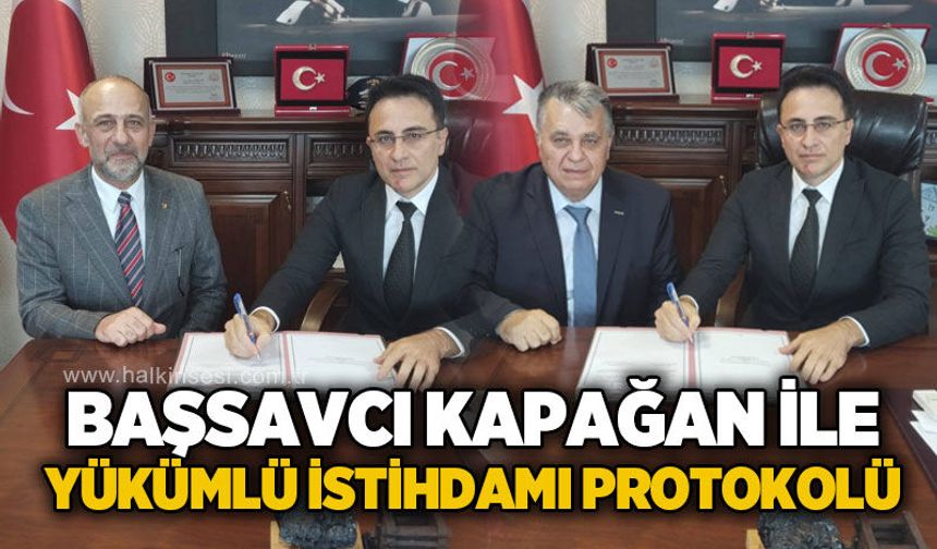 Zonguldak iş dünyasından Başsavcı Kapağan’a ziyaret ve yükümlü istihdamı protokolü