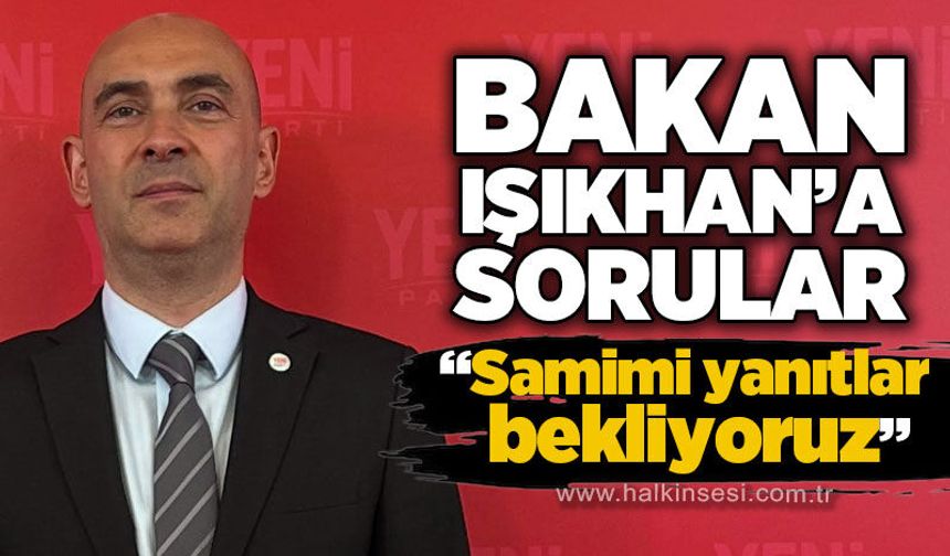 Dural’dan Bakan Işıkhan’a Zonguldak soruları: “Samimi cevaplar bekliyoruz!"
