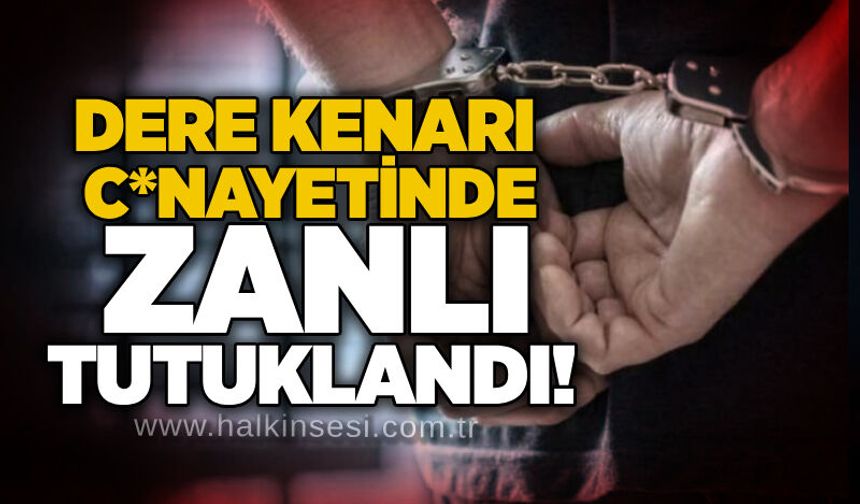 Dere kenarı c*nayetinde zanlı tutuklandı!