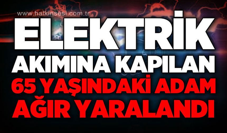 Elektrik akımına kapılan 65 yaşındaki adam ağır yaralandı!