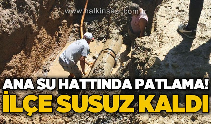 Ana su hattındaki arızaya ekipler müdahale ediyor