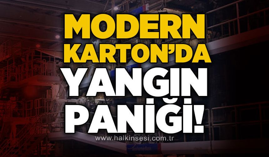 Modern Karton fabrikasında yangın paniği!