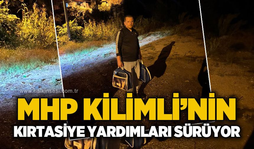 MHP Kilimli İlçe Başkanlığı’nın kırtasiye yardımı sürüyor