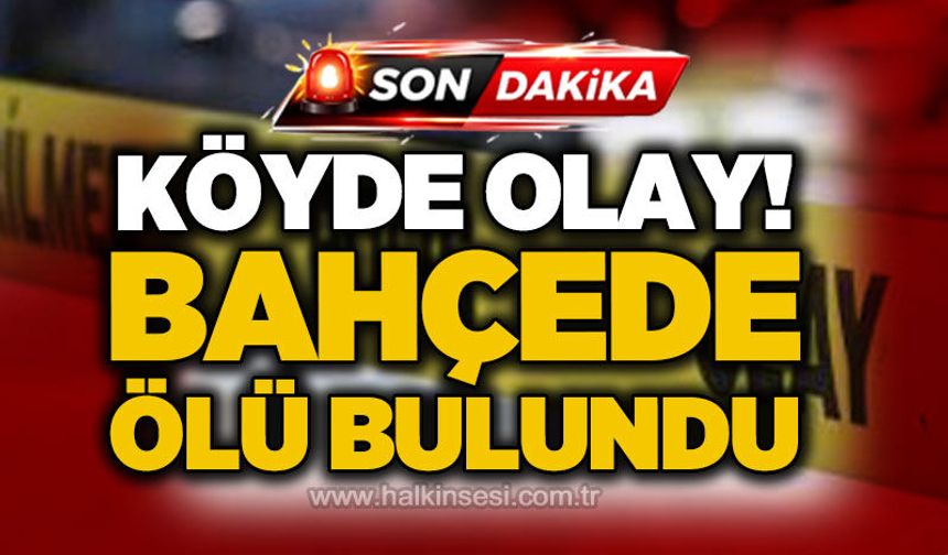 Köyde olay: Bahçede ölü bulundu!