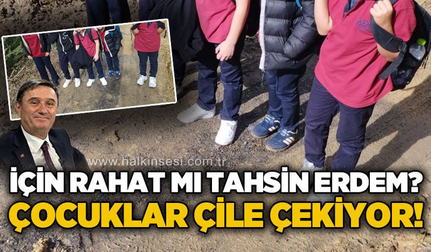 Dilaver Mahallesi’nde öğrencilerin çamurlu yol çilesi: Veliler çözüm bekliyor