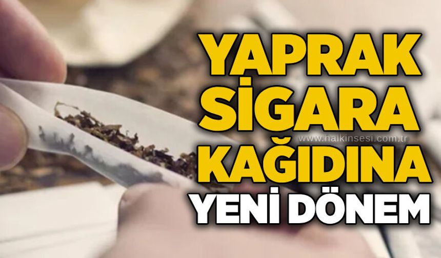 Yaprak sigara kağıdına yeni dönem