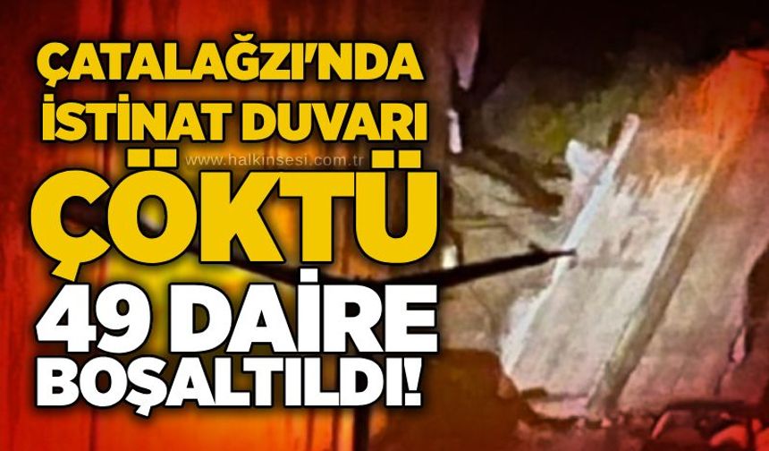 Çatalağzı'nda istinat duvarı çöktü: 49 daire boşaltıldı!
