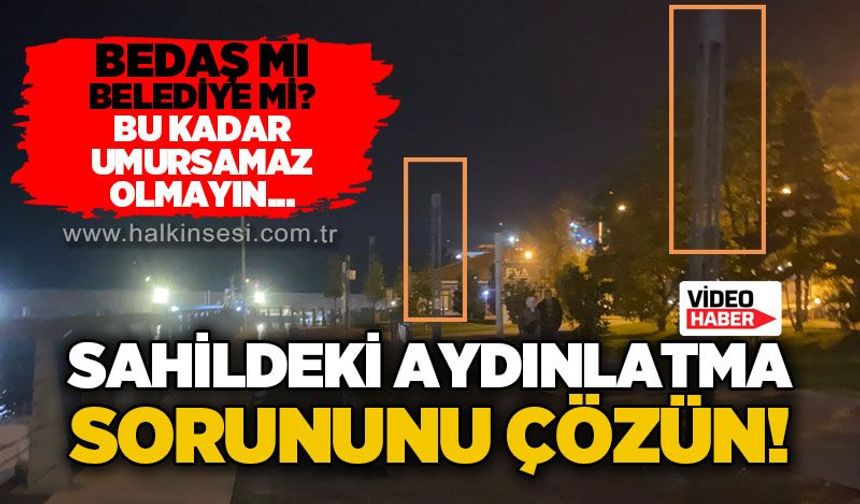 Zonguldak sahilinde aydınlatma isyanı: Vatandaş tek başına yürüyemiyor!