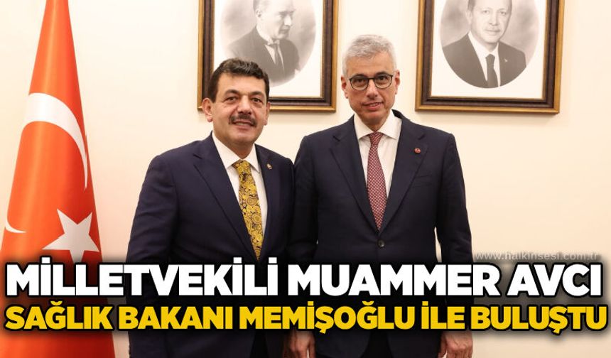 Milletvekili Muammer Avcı TBMM'de Sağlık Bakanı Memişoğlu ile buluştu